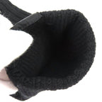 Prada Made Virgin Wool Cashmere Re-Nylon Triangle Logo Plat Rib Knit Gloves — view 4