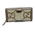 Gucci GG Campus Bamboo Zip Around Wallet