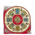 Hermes Scarf Carre 90 Red White Gold Poste Et