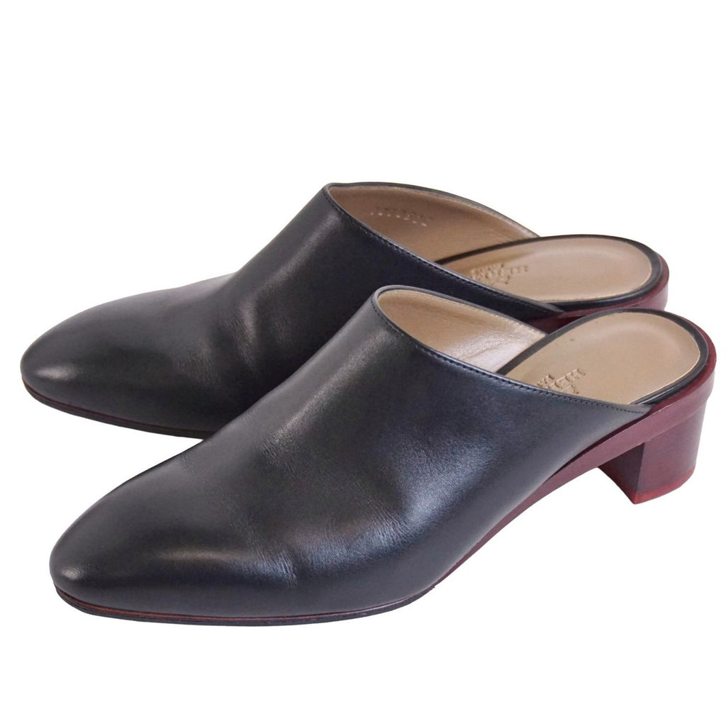 Hermes Sandals Sabot Mule Heels Leather — view 2