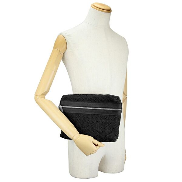 Bottega Veneta Clutch Bag Light Webbing Black — view 6