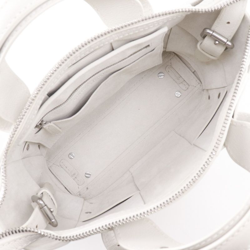 Bottega Veneta Arco Tool Bag Maxi Intre 2-Way Shoulder Calf White — view 6