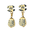 Chanel Cambon Wooden Earrings