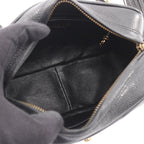Chanel Shoulder Bag Stitch Chevron Black Leather Fringe Mini Chain — view 3