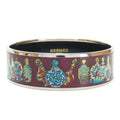 Hermes Bangle Enamel GM Perfume Bottle Metal Wine Red Multicolor Silver