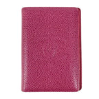 Chanel Card Case CC Logo Caviar Leather Purple