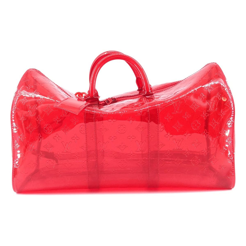 Louis Vuitton Keepall Bandouliere 50 Monogram Boston Bag Red
