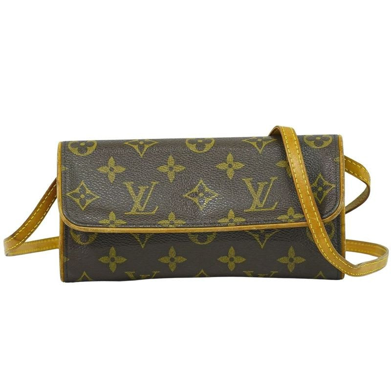 Louis Vuitton Pochette Twin PM Monogram 2-Way Shoulder Bag Brown — view 2