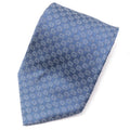 Gucci 100% Silk GG Logo All-over Pattern Crest Str Wide Tie Light Blue