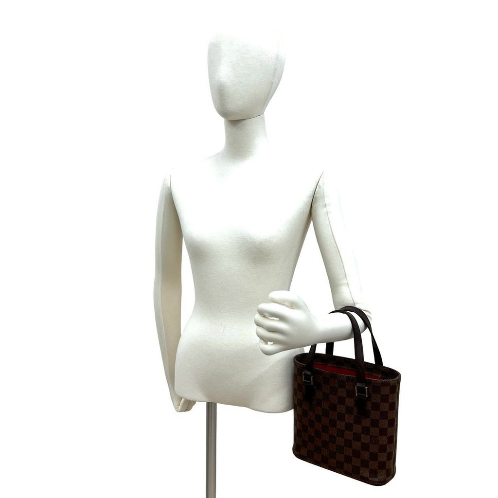 Louis Vuitton Vintage Vavin PM Damier Leather Handbag Mini Tote Brown — view 2