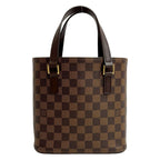 Louis Vuitton Vintage Vavin PM Damier Leather Handbag Mini Tote Brown — view 3