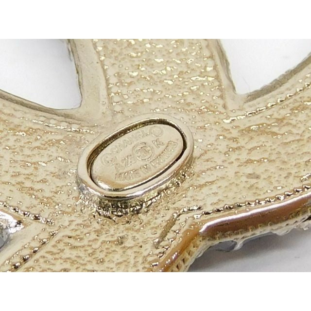 Chanel A23 K Brooch Coco Mark Star Clear Stone 7 — view 3