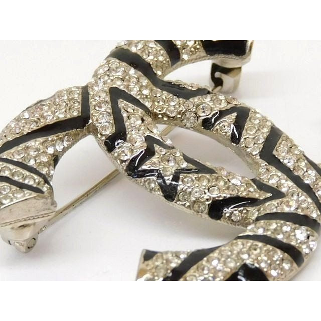 Chanel A23 K Brooch Coco Mark Star Clear Stone 7 — view 4