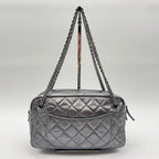 Chanel Shoulder Bag 2.55 Quilted Silver Leather Seal — view 2