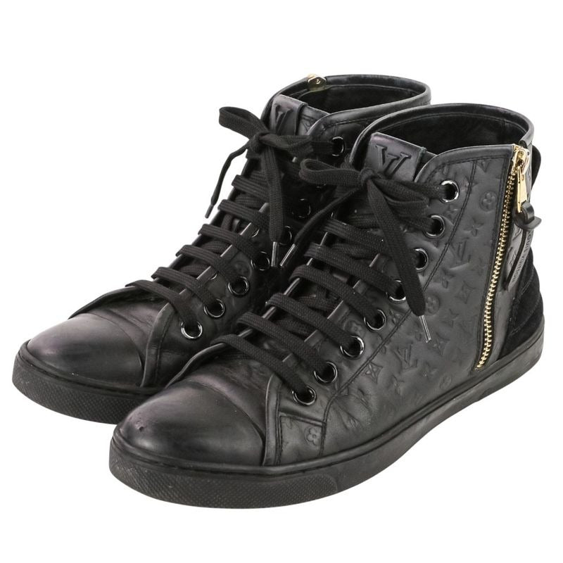 Louis Vuitton Monogram Empreinte Side Zip High Cut Sneakers Size 37 Approximatel
