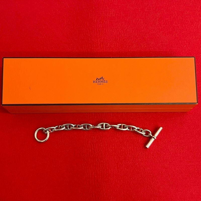 Hermes Chaine D'ancre GM 11 Pieces Silver 925 Chain Bracelet Bangle Accessory — view 2
