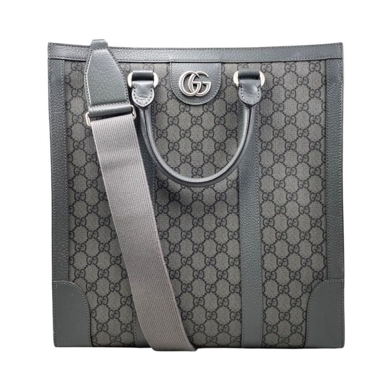 Gucci Tote Bag Ophidia Medium GG Supreme Grey Silver Hardware