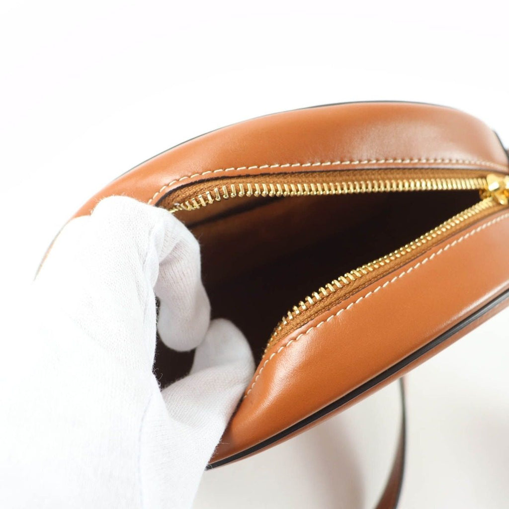 Celine Cuir Triomphe Oval Pass Leather Shoulder Bag Tan — view 7