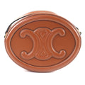 Celine Cuir Triomphe Oval Pass Leather Shoulder Bag Tan