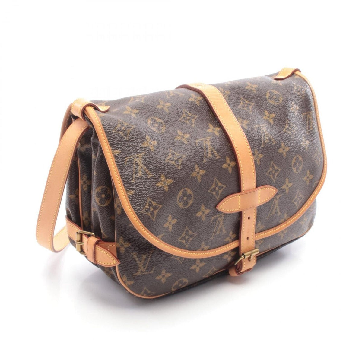 Louis Vuitton Shoulder Bag Saumur 30 Canvas Leather — view 2