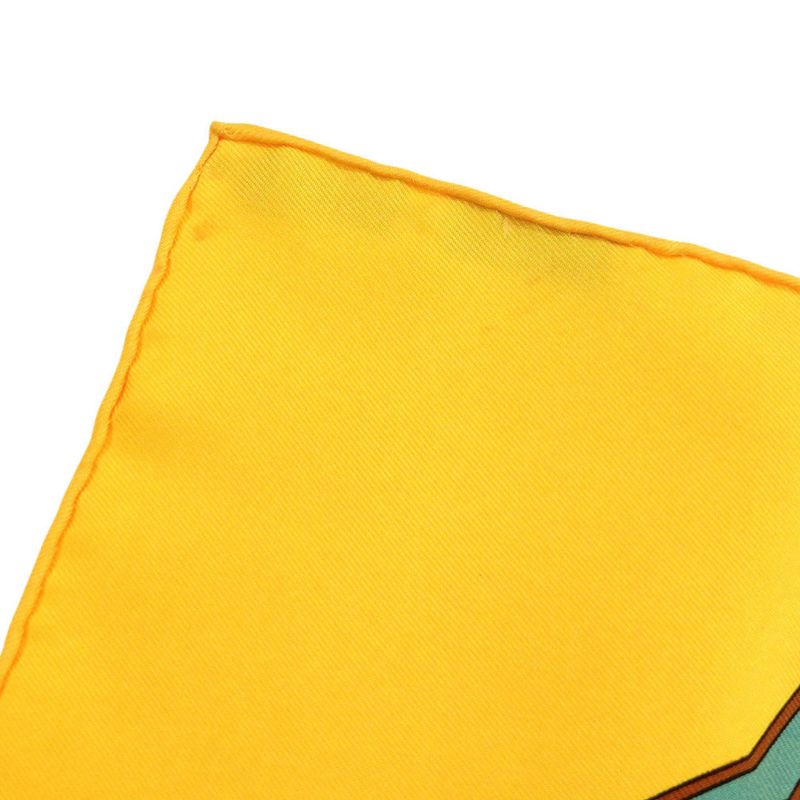 Hermes Carre 45 Petit Qu Importe Le Flacon Perfume Bottle Silk Yellow — view 6