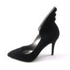 Hermes Vecteur Feather Motif Suede Leather Pumps Black 35 Storage With Bag — view 5