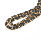 Chanel Quilted Double Flap 25 Icon Print Chain Shoulder Canvas Bicolor Black — view 6