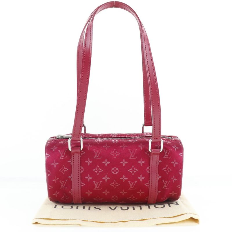 Louis Vuitton Little Papillon Monogram Satin Red Th0092 Handbag — view 9