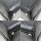 Gucci GG Embossed Boston Bag Black Leather 2-Way — view 5