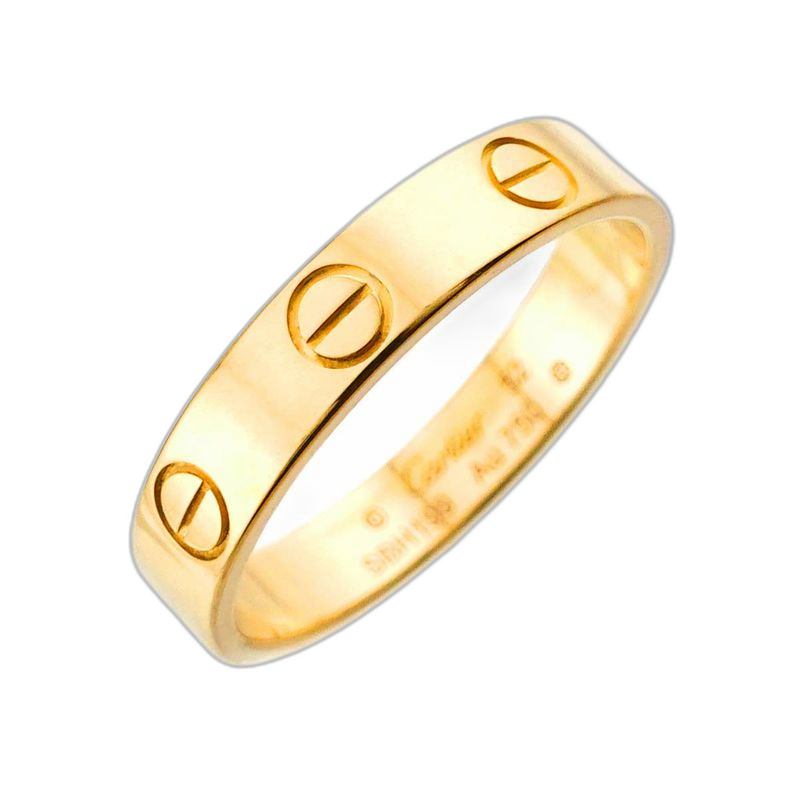Cartier Mini Love 52 Ring 18K YG Yellow Gold