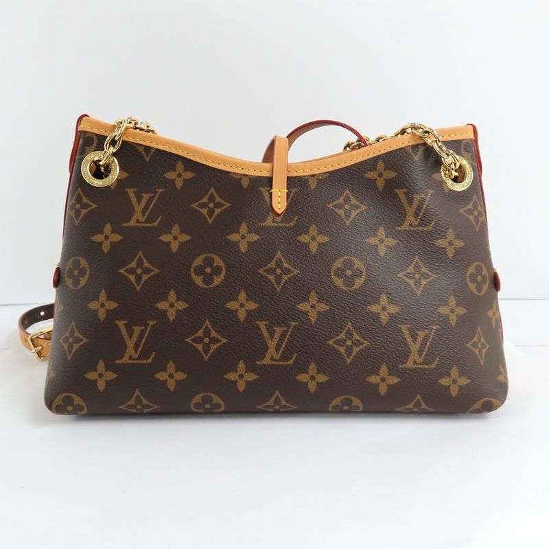Louis Vuitton Carryall BB Monogram Shoulder Bag Brown Gdhardware — view 3