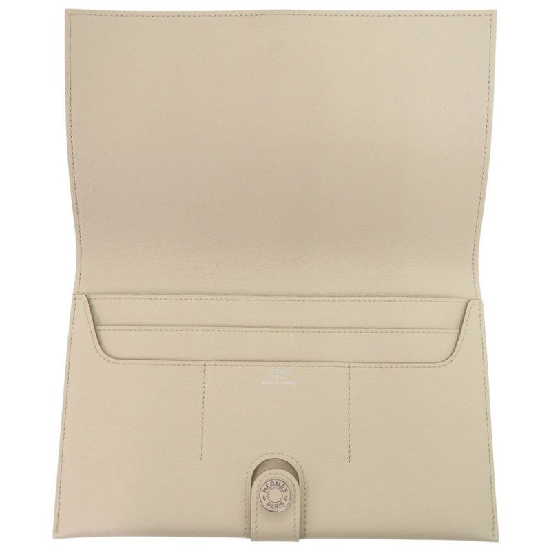 Hermes RMS Toutenmain Evercolor Nata Silver Hardware Engraved W Long — view 6