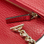 Gucci Clutch and Second Bag Shoulder Dollar Calf Red — view 8