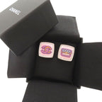 Chanel Coco Mark Quilted Motif Plastic Rhinestone Multicolor Earrings 0286 — view 3