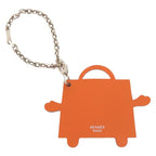 Hermes Kerry Doll Vota Delacto Silver 925 Orange Key Holder Charm 0937 — view 2