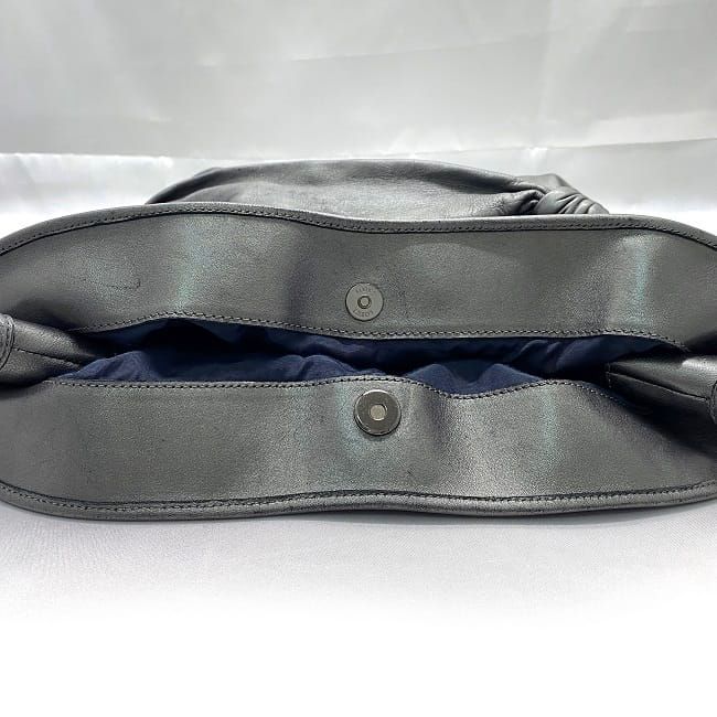 Loewe Tote Bag Metallic Gray Anagram Leather — view 8
