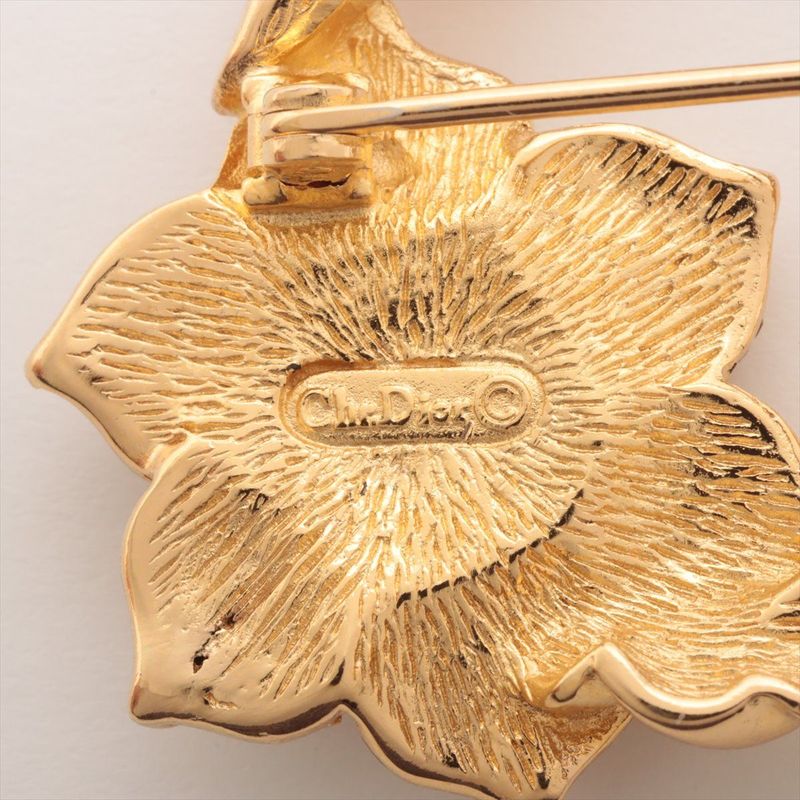 Christian Dior Brooch GP And Rhinestone — view 6