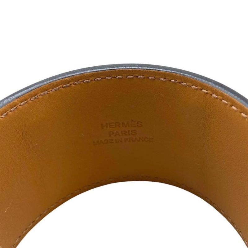 Hermes Bracelet Collier de Chien Cd89 T2 Leather Medallion — view 8