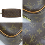 Louis Vuitton Handbag Trouville Monogram Nubuck Brown Gold Hardware — view 4
