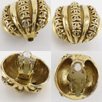 Chanel Coco Mark Vintage Gold Plated 23 37 g Earrings — view 6