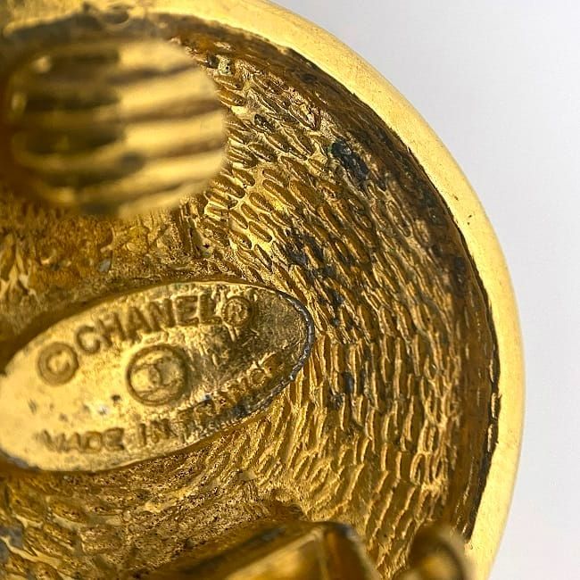 Chanel Earrings Gold Coco Mark Vintage GP — view 7