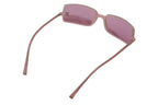 Chanel CC Logo Rhinestone Square Sunglasses Pink Acetate Eyewear — view 7