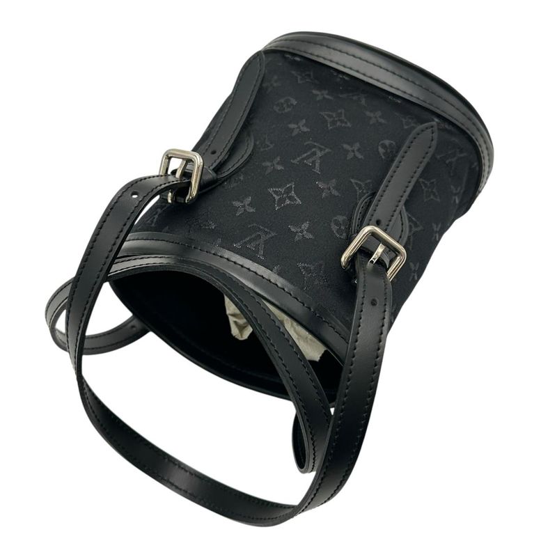 Louis Vuitton Monogram Satin Little Bucket Handbag Noir — view 5