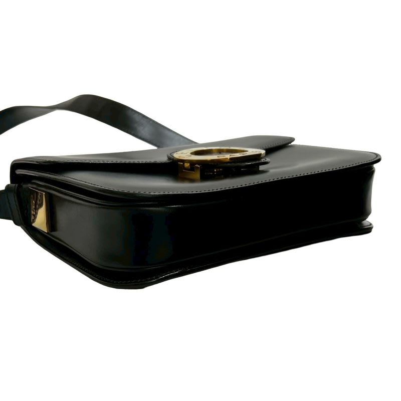 Celine Vintage Circle Logo Hardware Calf Leather Shoulder Bag