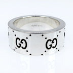 Gucci Adidas Collaboration Ring Engraving Wide Trefoil 17 AG 925 Jewelry — view 5