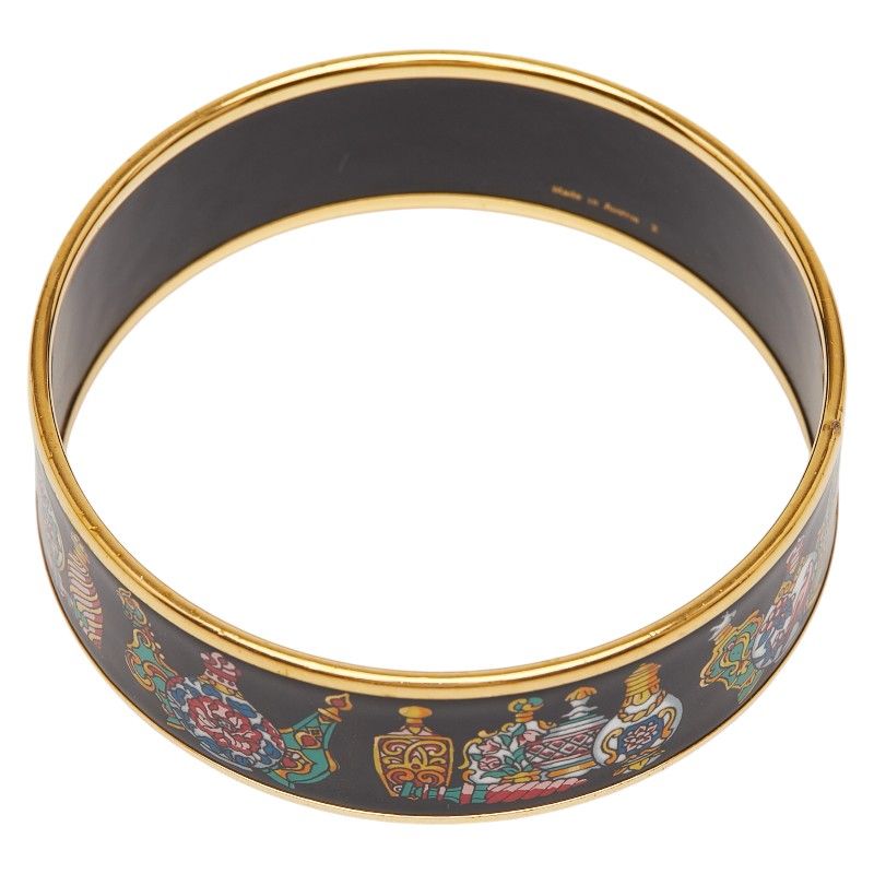 Hermes Emile GM Cloisonne Black Gold Plated — view 3