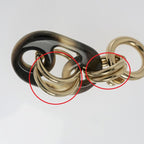 Hermes Yulidice PM Earrings Buffalo Horn Pair Brown Gold Hardware — view 9