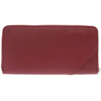Bottega Veneta Marco Polo Leather Bordeaux Round Zipper Long Wallet Red — view 2