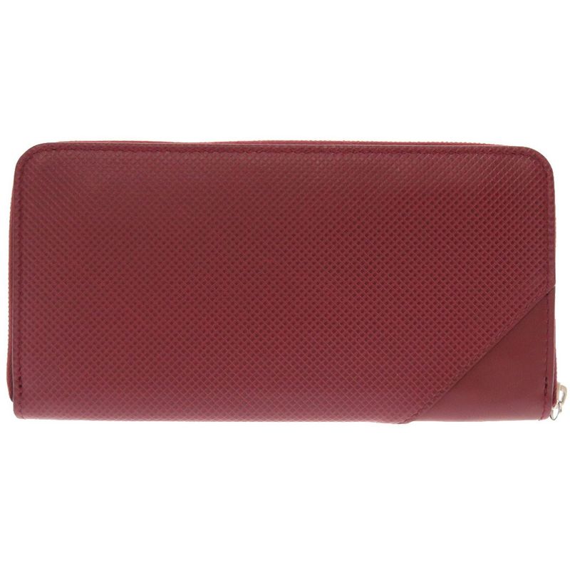 Bottega Veneta Marco Polo Leather Bordeaux Round Zipper Long Wallet Red — view 2