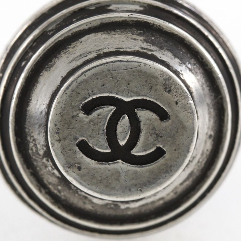 Chanel Coco Mark Metal Silver 99 P 11.7 g Earrings — view 6